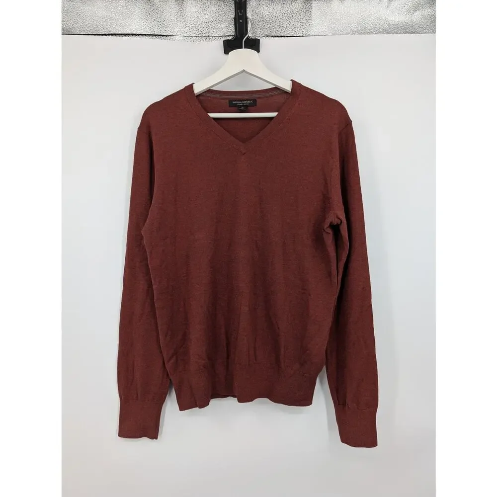 Banana Republic Silk Cotton Cashmere Men's Sweater Medium Luxury Blend Career